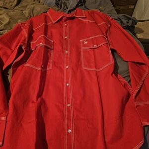 Western Welder Fire Resistant Red Snap Up Shirt Size XXXL